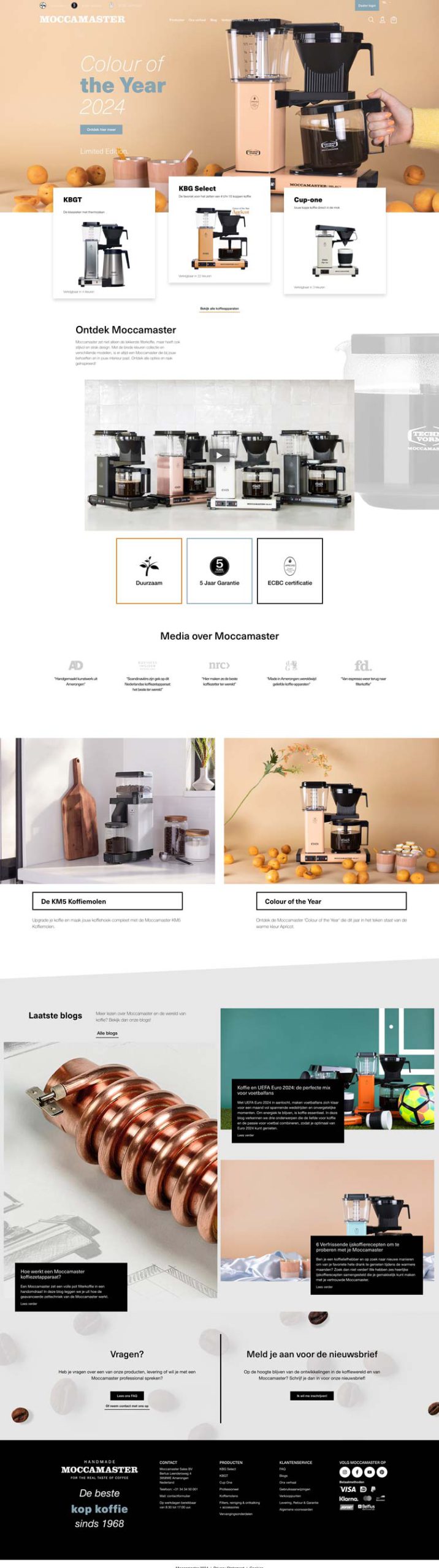 Desktop webshop moccamaster