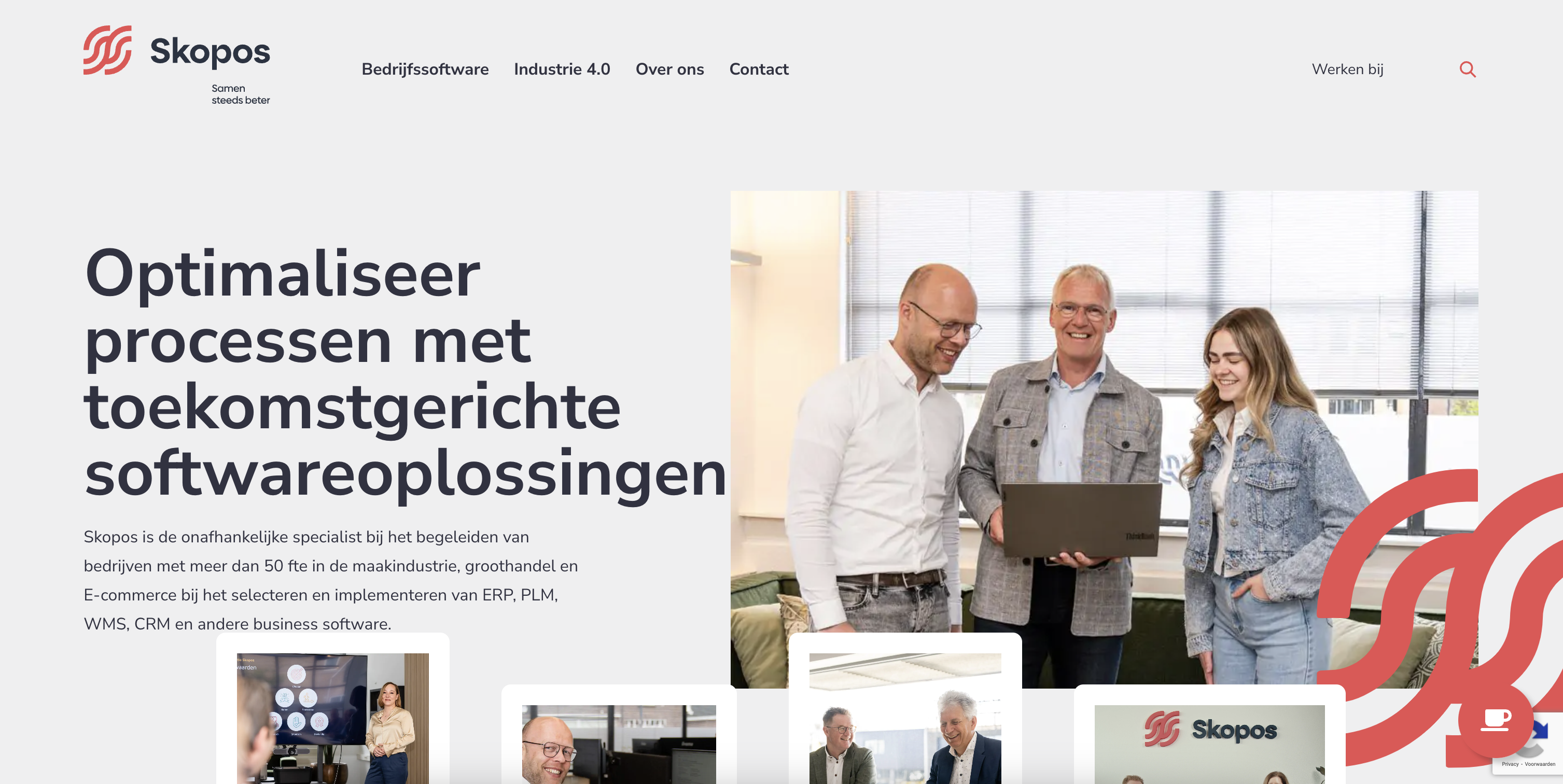 Skopos website: Optimaliseer processen met toekomstgerichte softwareoplossingen