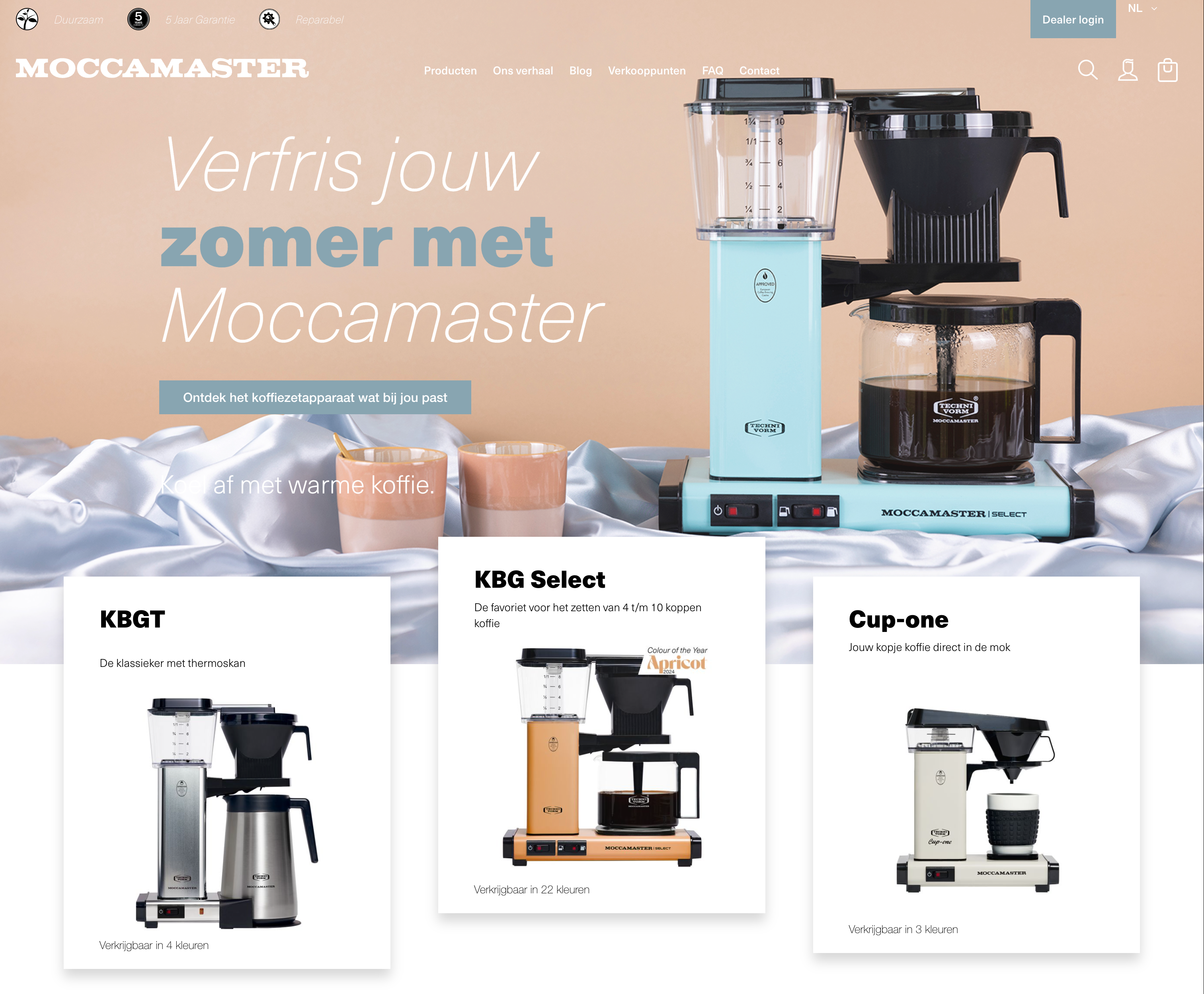 Moccamaster website