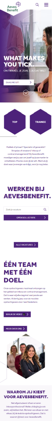 Mobiele variant werken bij Aeves benefit