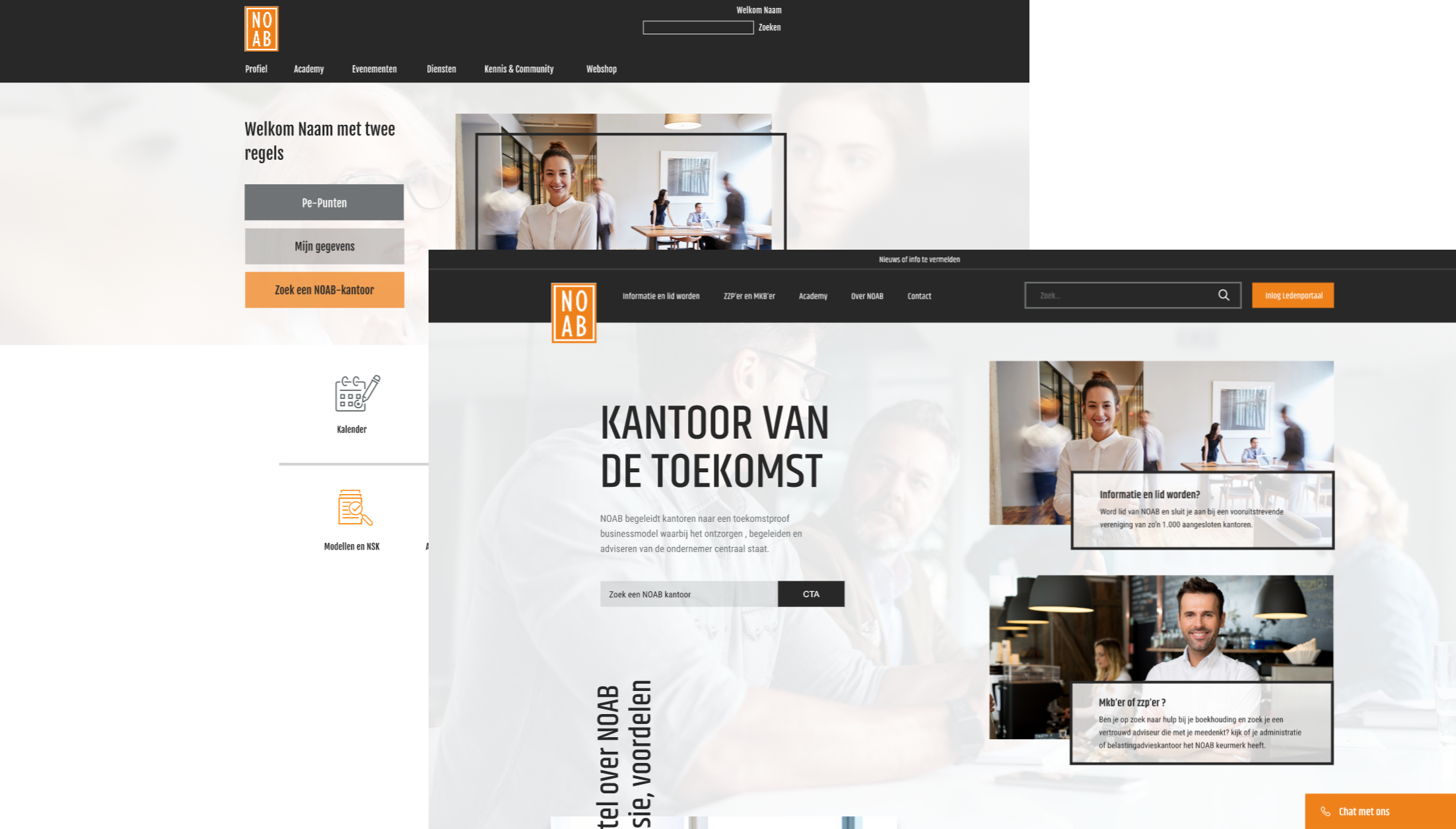 Design corporate website en ledenportaal van het NOAB