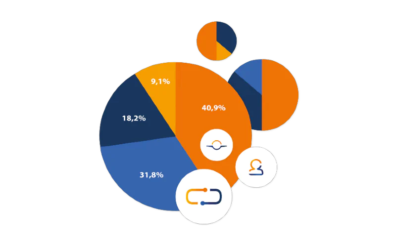 Voorbeeld van een cirkeldiagram voor inzicht in data