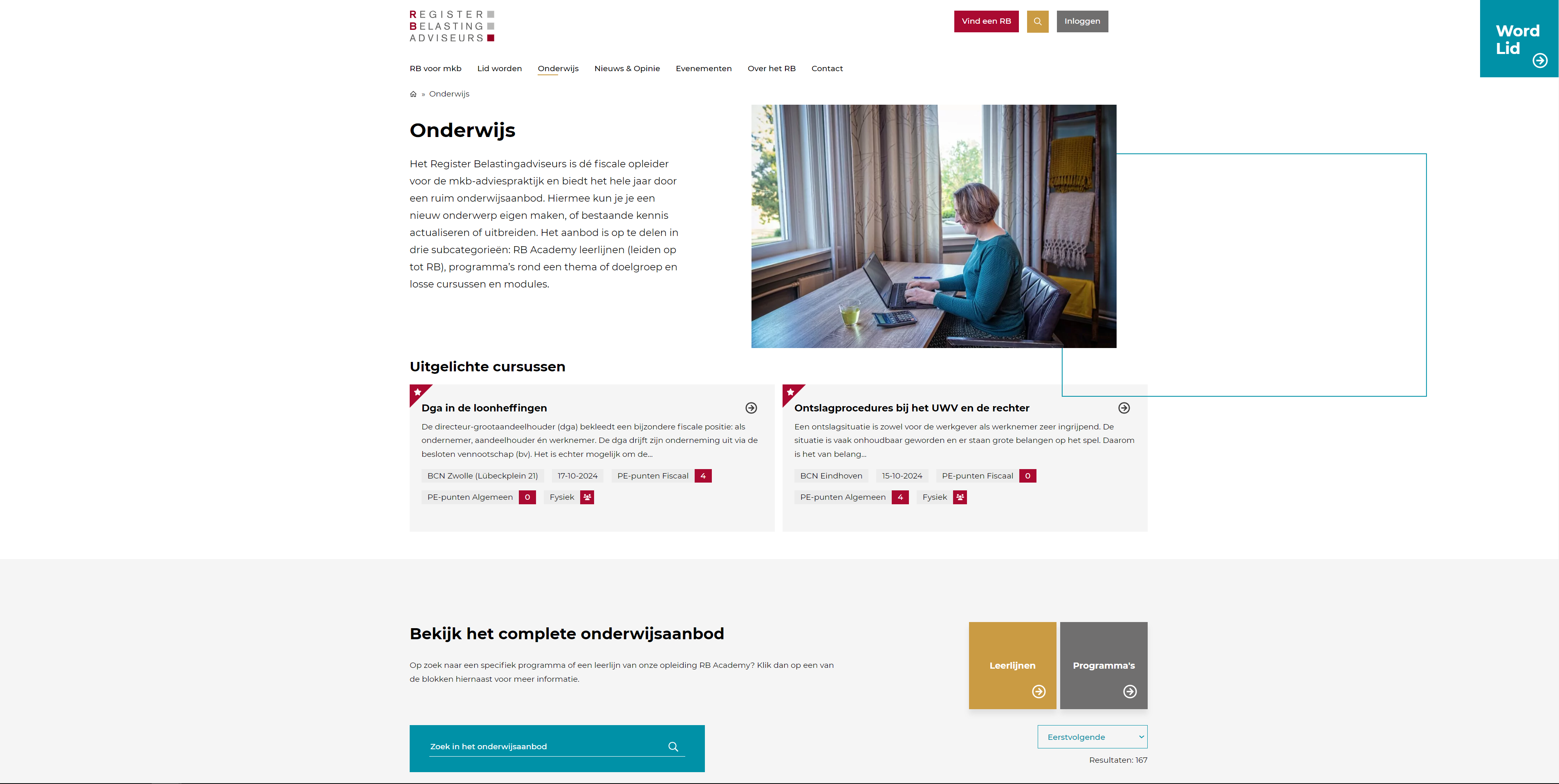 onderwijsaanbod pagina website RB